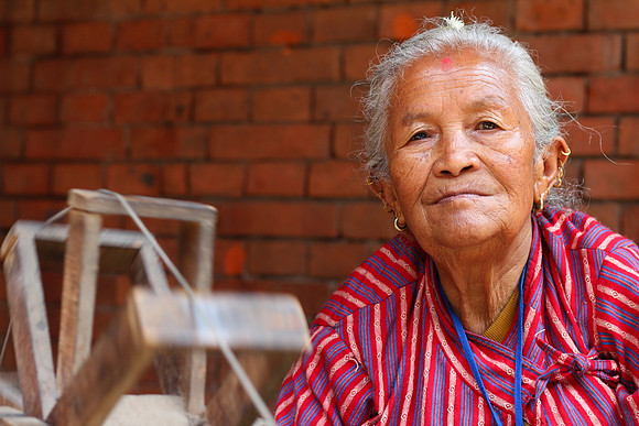 Yarn spinner Bhaktapur Nepal  1