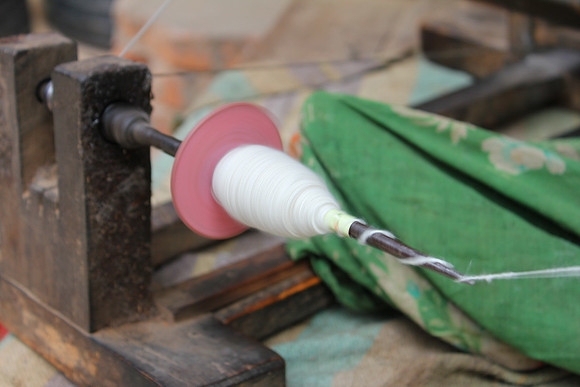 Yarn spinner Bhaktapur Nepal  3