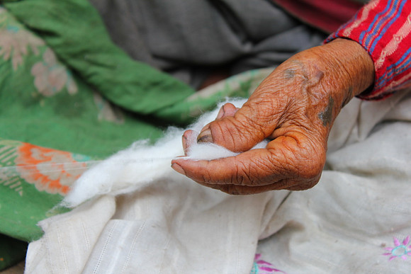 Yarn spinner Bhaktapur Nepal  4