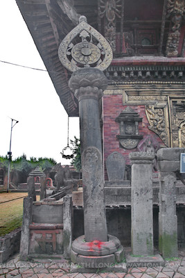 Changu Narayan inscription pillar