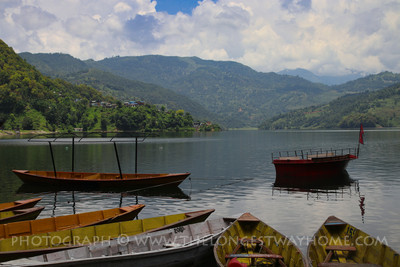 Begnas Lake with Annapurna reflections in Pokhara Begnas Lake with Annapurna reflections in Pokhara
