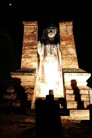Sukhothai temples at night, Thailand 5