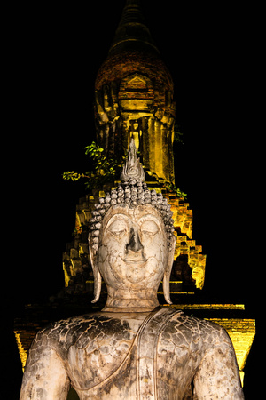 Sukhothai temples at night, Thailand 10