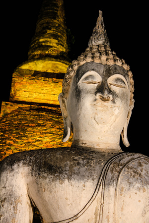 Sukhothai temples at night, Thailand 12