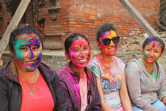 Nepali enjoying Holi