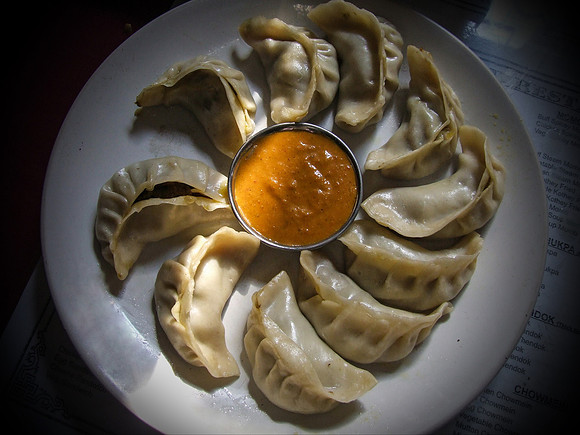 Steamed momos from Nepal