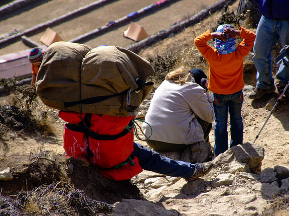 Person suffering from altitude sickness