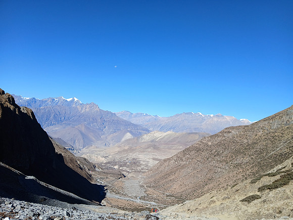 The other side of Thorong La Pass on way to Muktinath