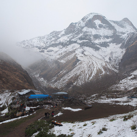 Cloudy Annapurna Base Camp