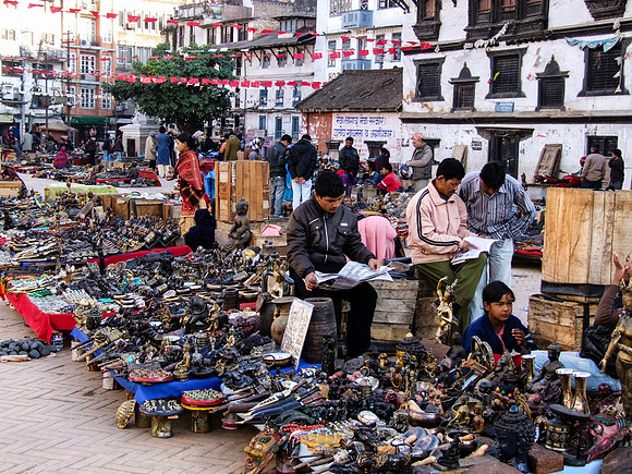 Souvenir Market in Kathmandu Nepal _resize