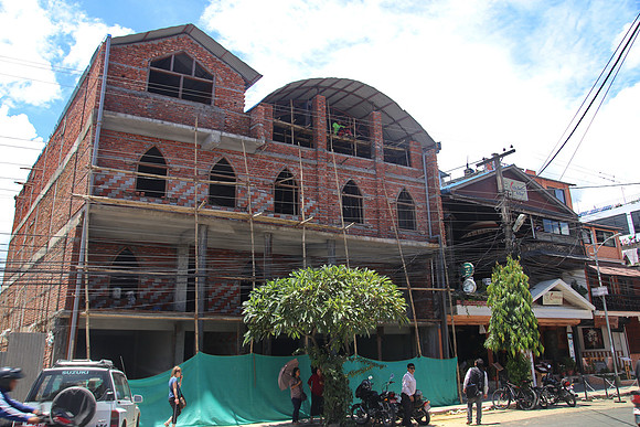 Constuction in Lakeside in Pokhara