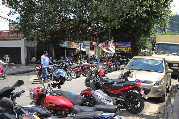 Traffic along Lakeside in Pokhara