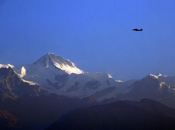 Plane Flying over Nepal