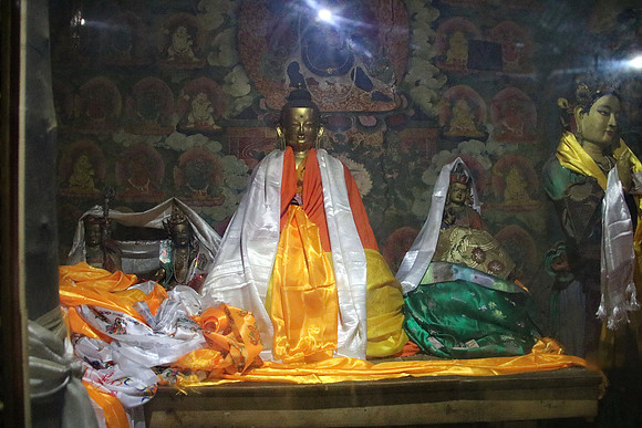 Buddha statue inside Ghar Gompa