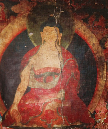 Buddha painting inside Chode Gompa