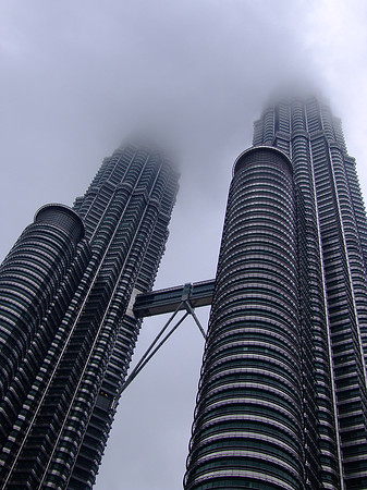 Petronas towers in the clouds