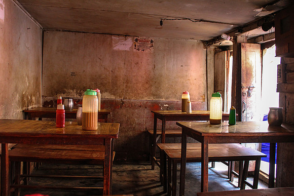Local momo cafe in Bhaktapur Nepal 1