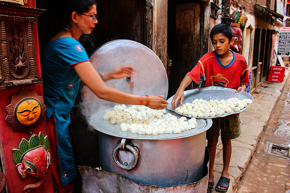 Momos locally made in Nepal 4