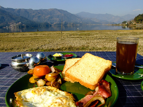 Bacon breakfast from Nepal
