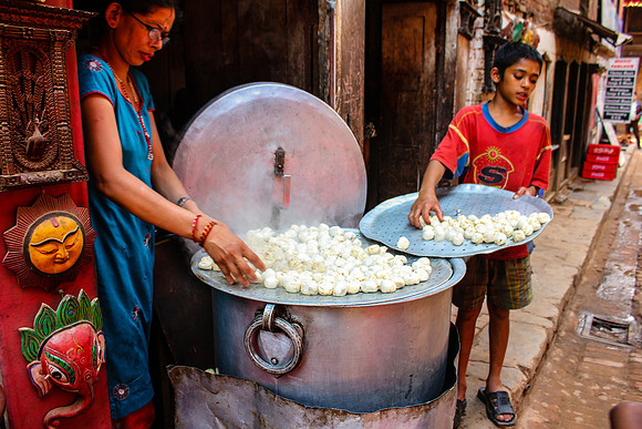 Momos locally made in Nepal 5