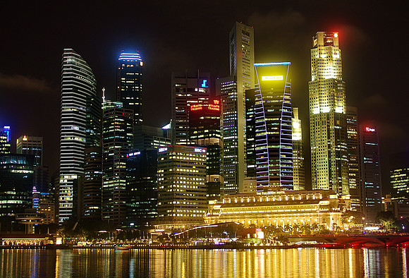 Singapore Marina Bay at Night